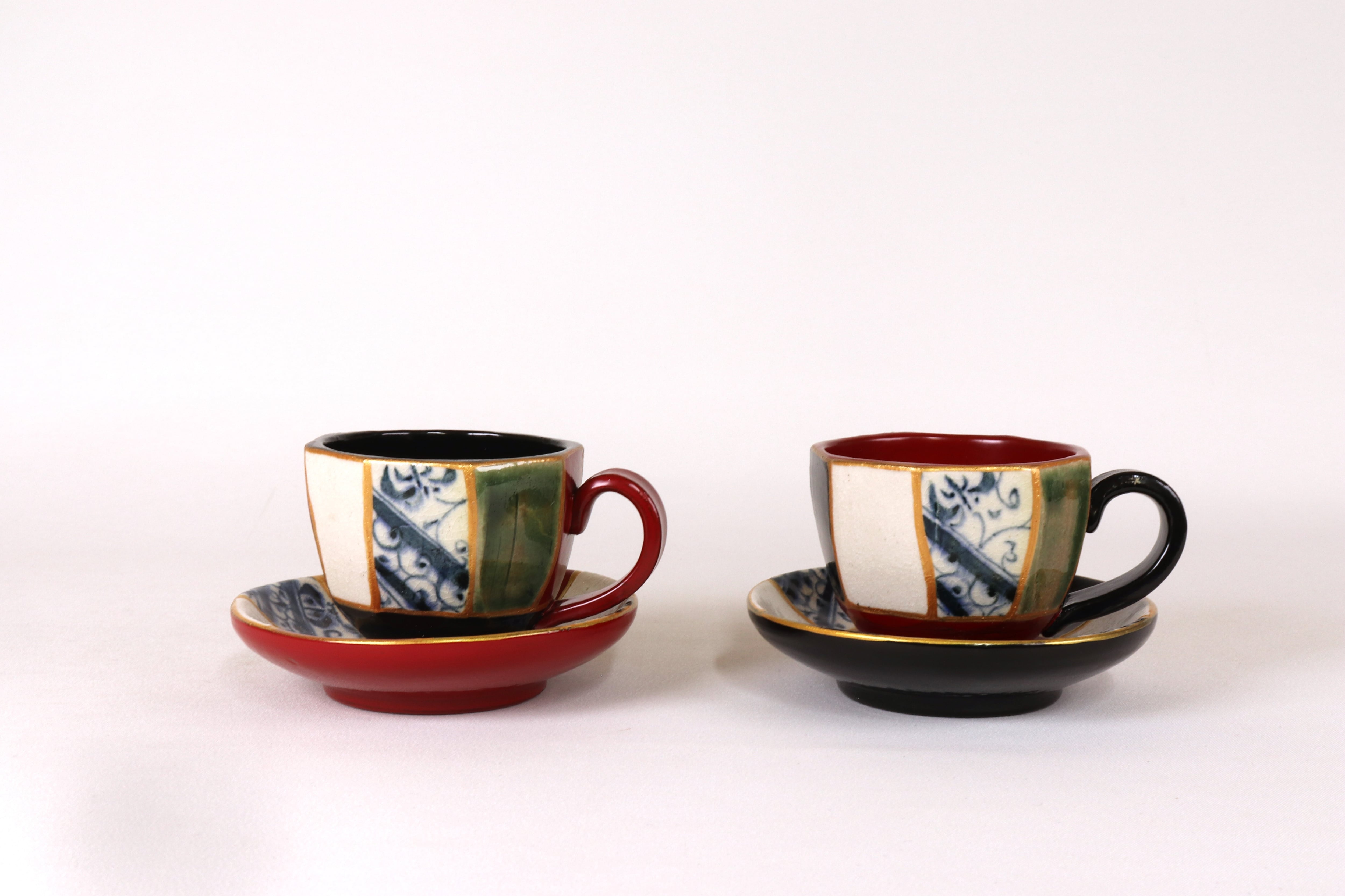 漆陶 つなぎ デミタスコーヒーカップソーサー | 宗山窯