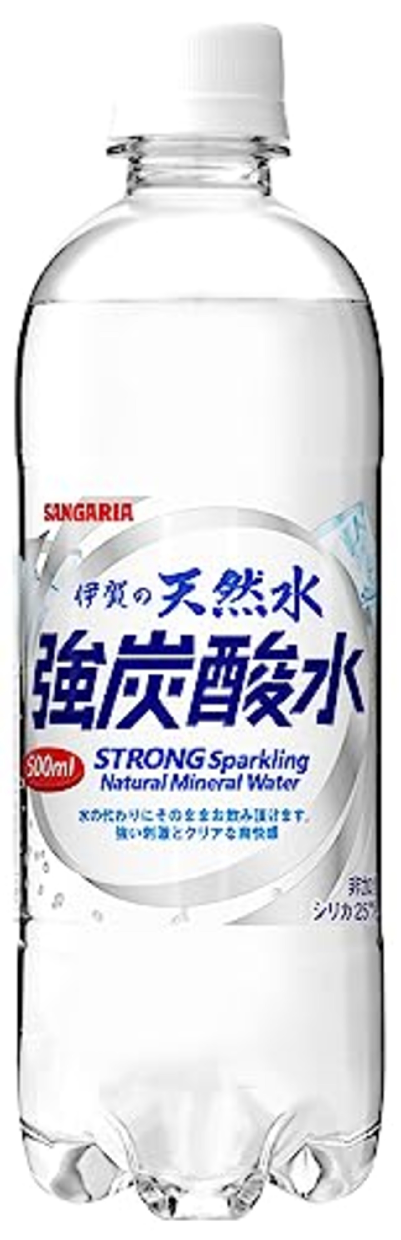 サンガリア 伊賀ノ天然水 強炭酸水 500ml 24入リ