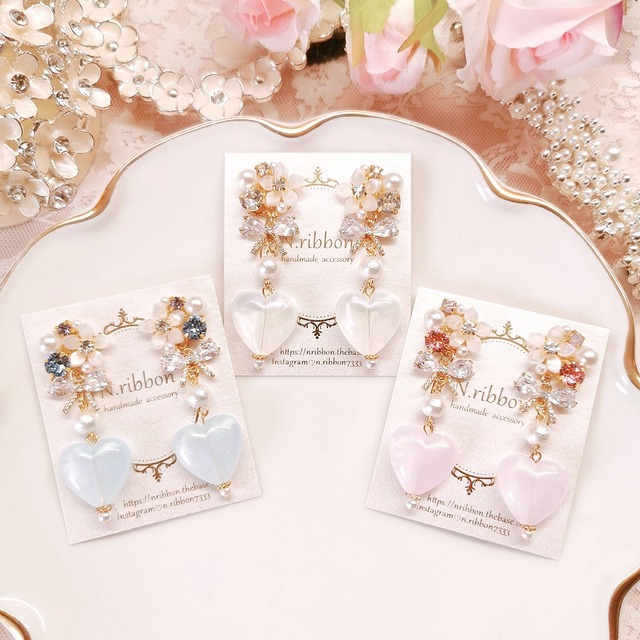 《 Aurora heart 》 ピアス/イヤリング