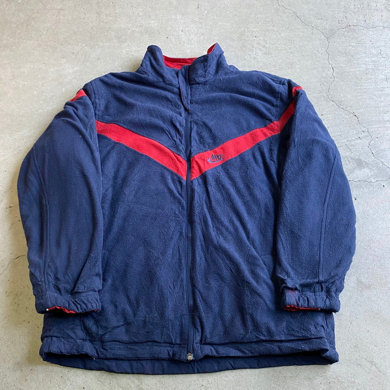 NIKE ナイキ スウォッシュロゴ刺繍 切替 リバーシブル フリース