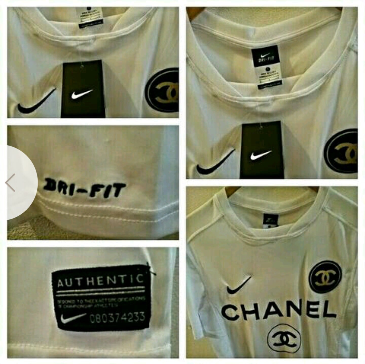 CHANEL NIKE dri-fit T-Shirts 白 ホワイト | S.W.A.T