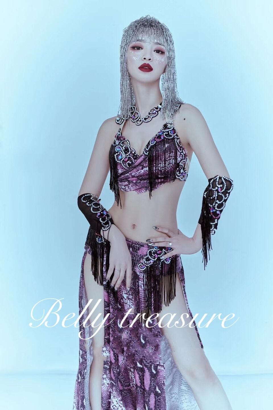 専用】belly love様ベリーダンス オリエンタル衣装 ブルー ベリー