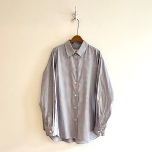 C53138 Plain & Stripe Poplin Regular Collar Shirt
