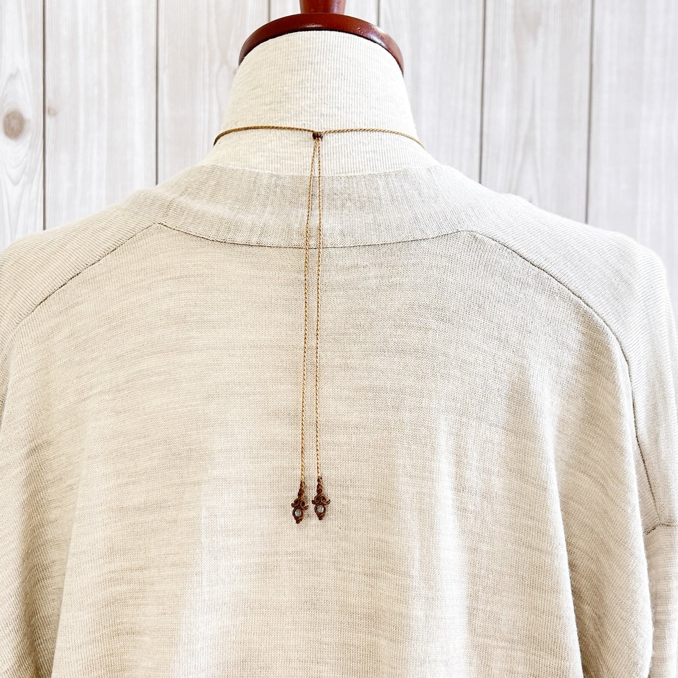 一点物】エチオピア産オパール＋ムーンストーン連結マクラメネックレス