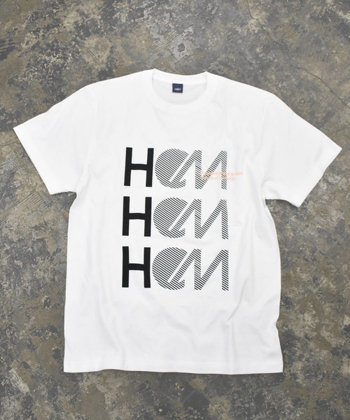 HeM(ヘム) ロゴ プリント Tシャツ HM-HM2101 ホワイト