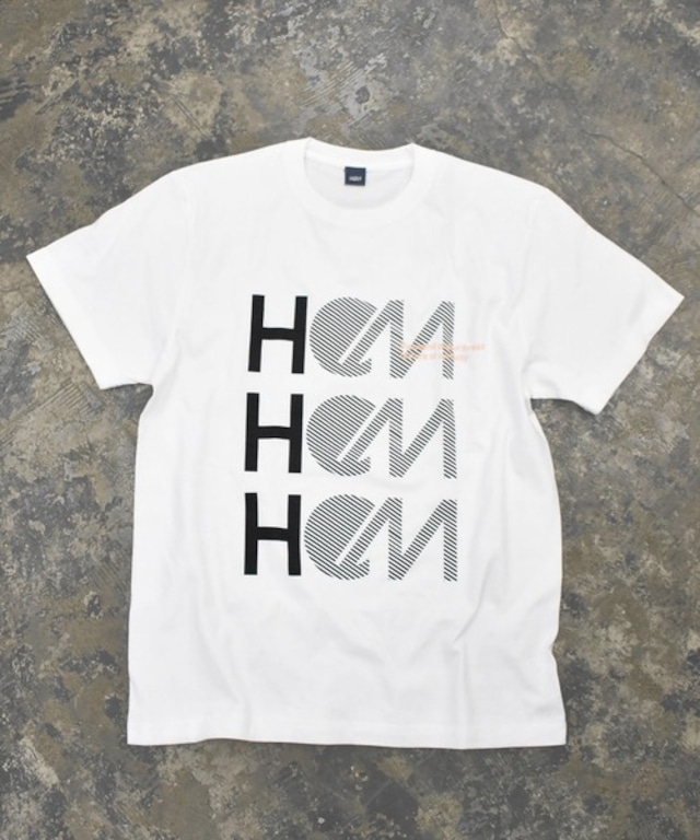 HeM(ヘム) ロゴ プリント Tシャツ HM-HM2101 ホワイト