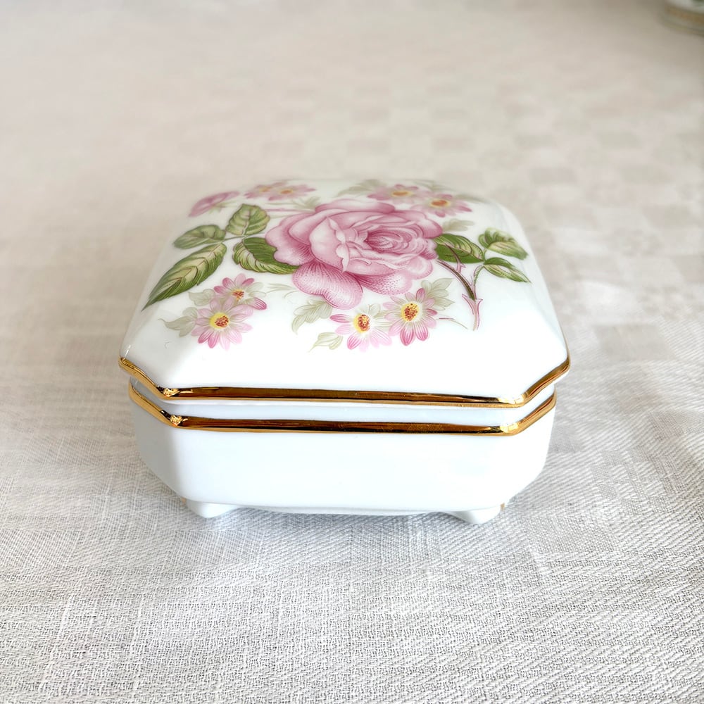 ボンボニエール リモージュ 薔薇 小物入れ ローズ ピンク 12otem13