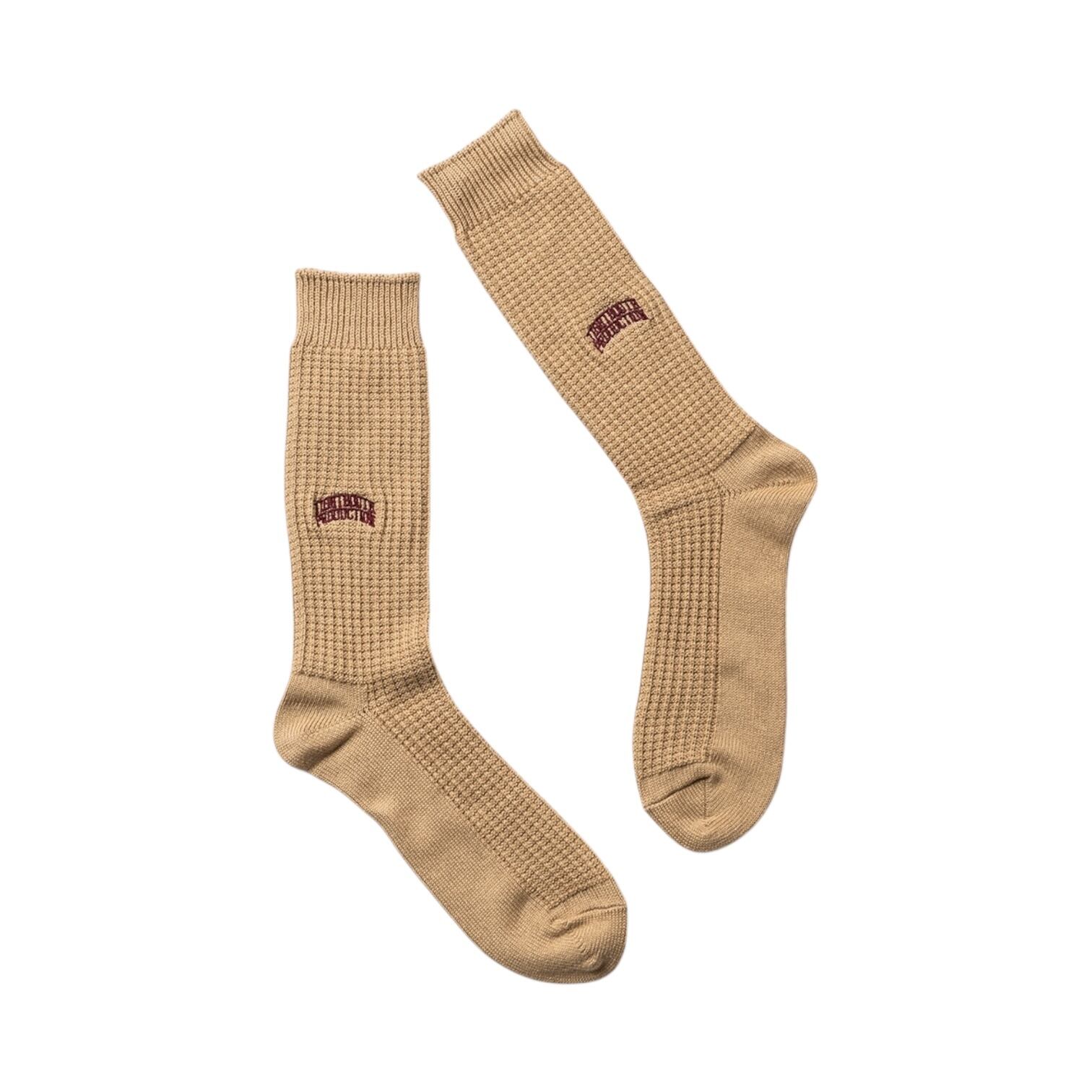 【TIGHTBOOTH】WAFFLE SOCKS(Beige)