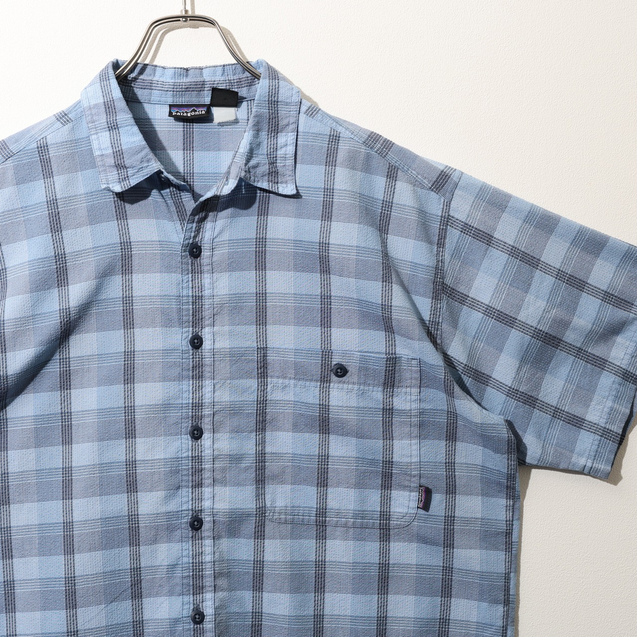 美品 L 03年 Puckerware Shirt Patagonia パッカーウェアシャツ パタゴニア  シアサッカー