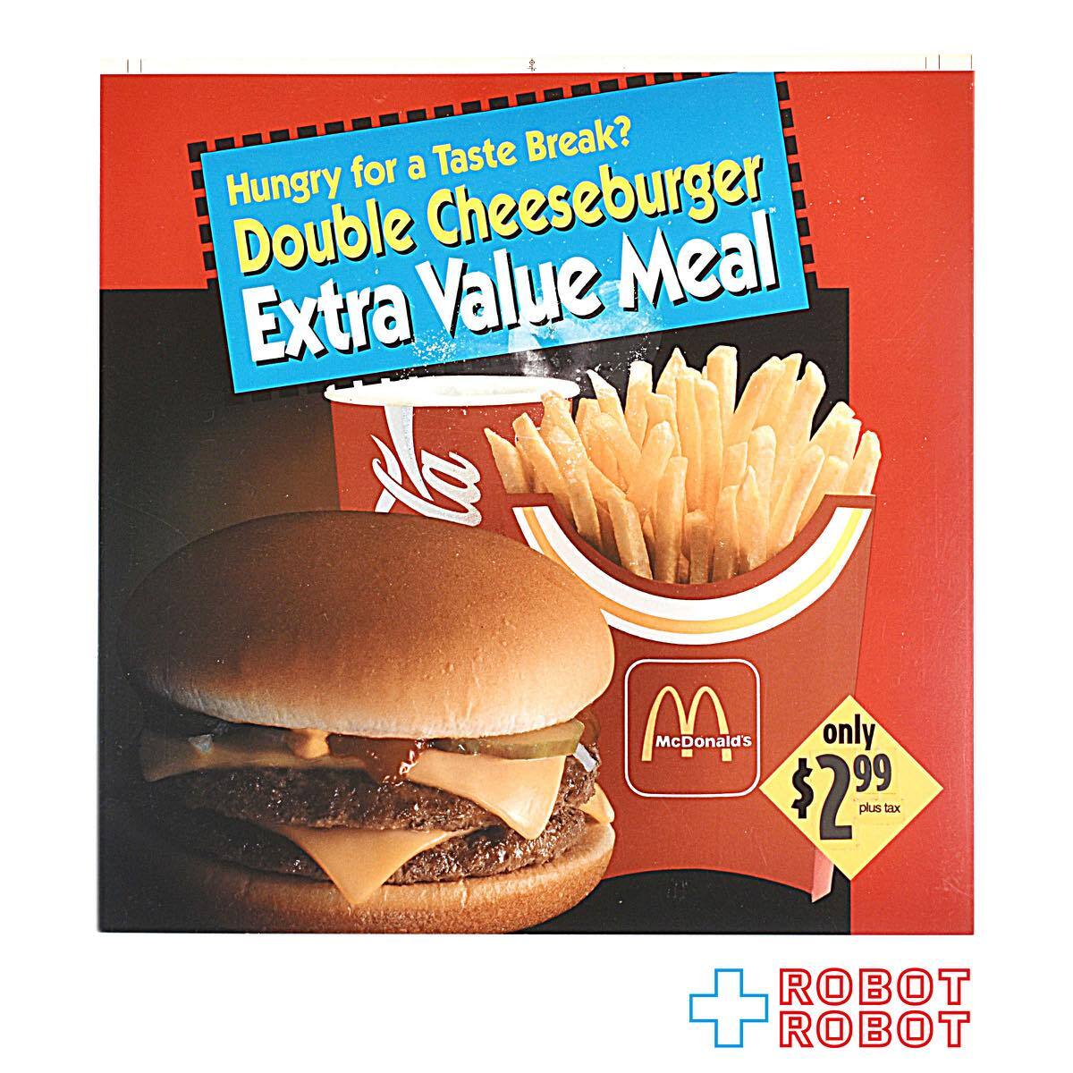 マクドナルド トランスライト メニュー サイン ダブルチーズバーガー