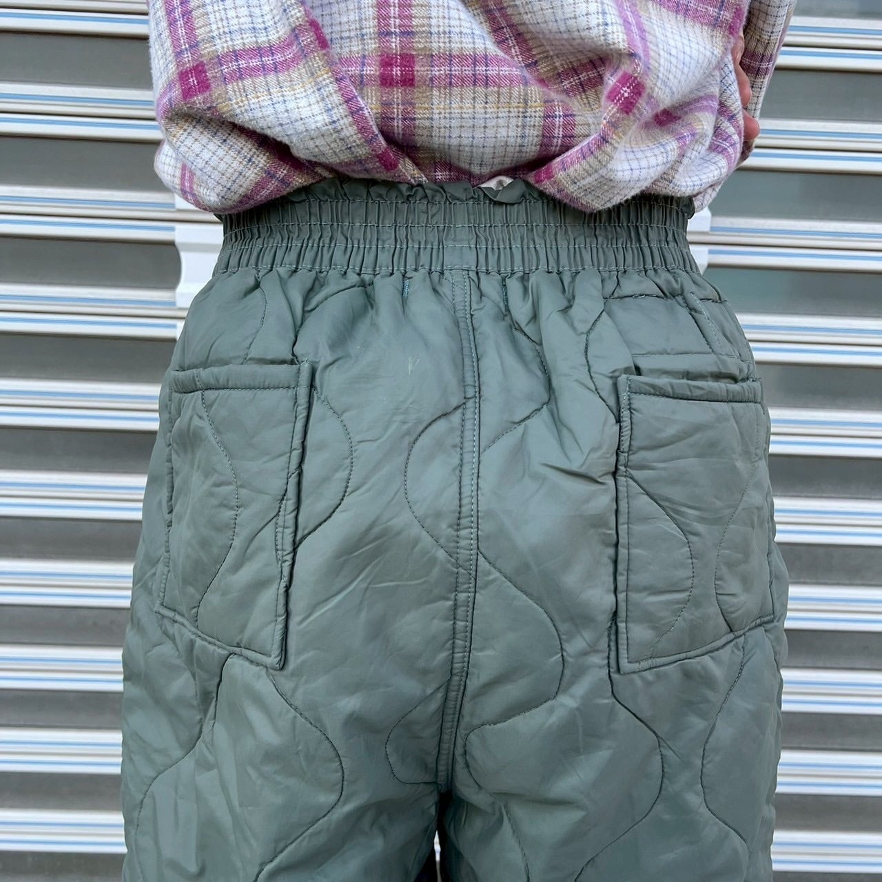 00s 米軍 実物 CWU-9/P ナイロン キルティング ライナーパンツ L