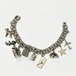 60's〜70's Vintage 14K White Gold & Sterling Charm Bracelet