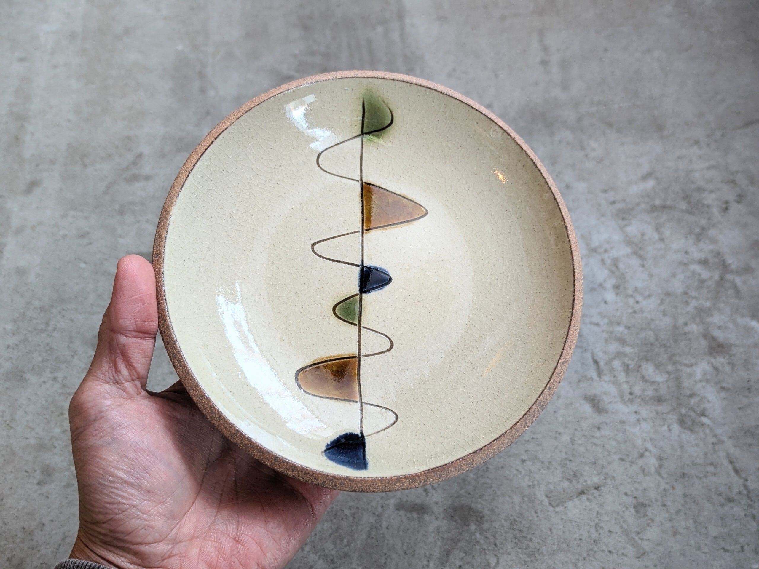 やちむん ちゃんぷるー皿・小 / ゆらぎ | 一翠窯