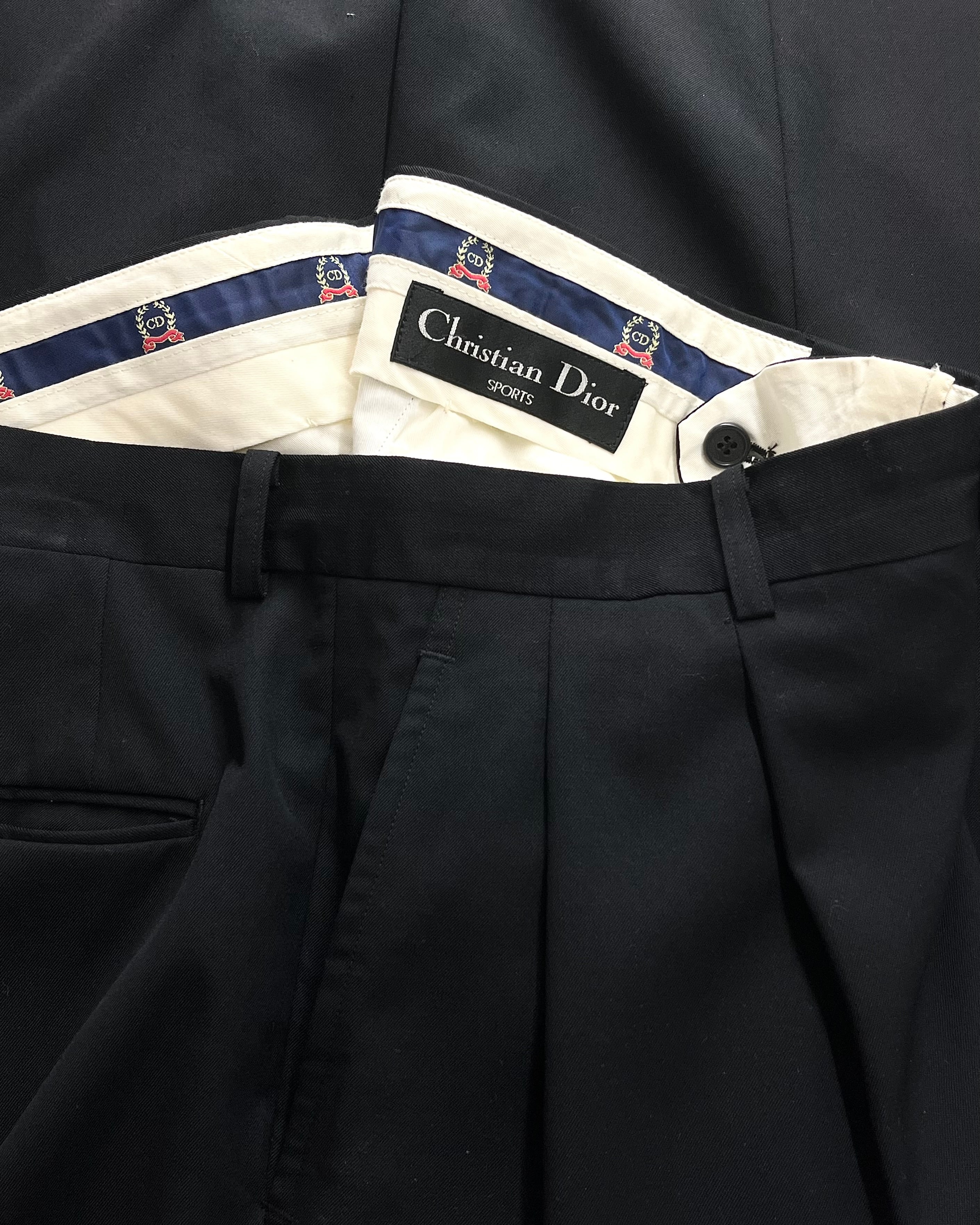 ~90s Christian Dior SPORT 2tac Wide Wool Slacks