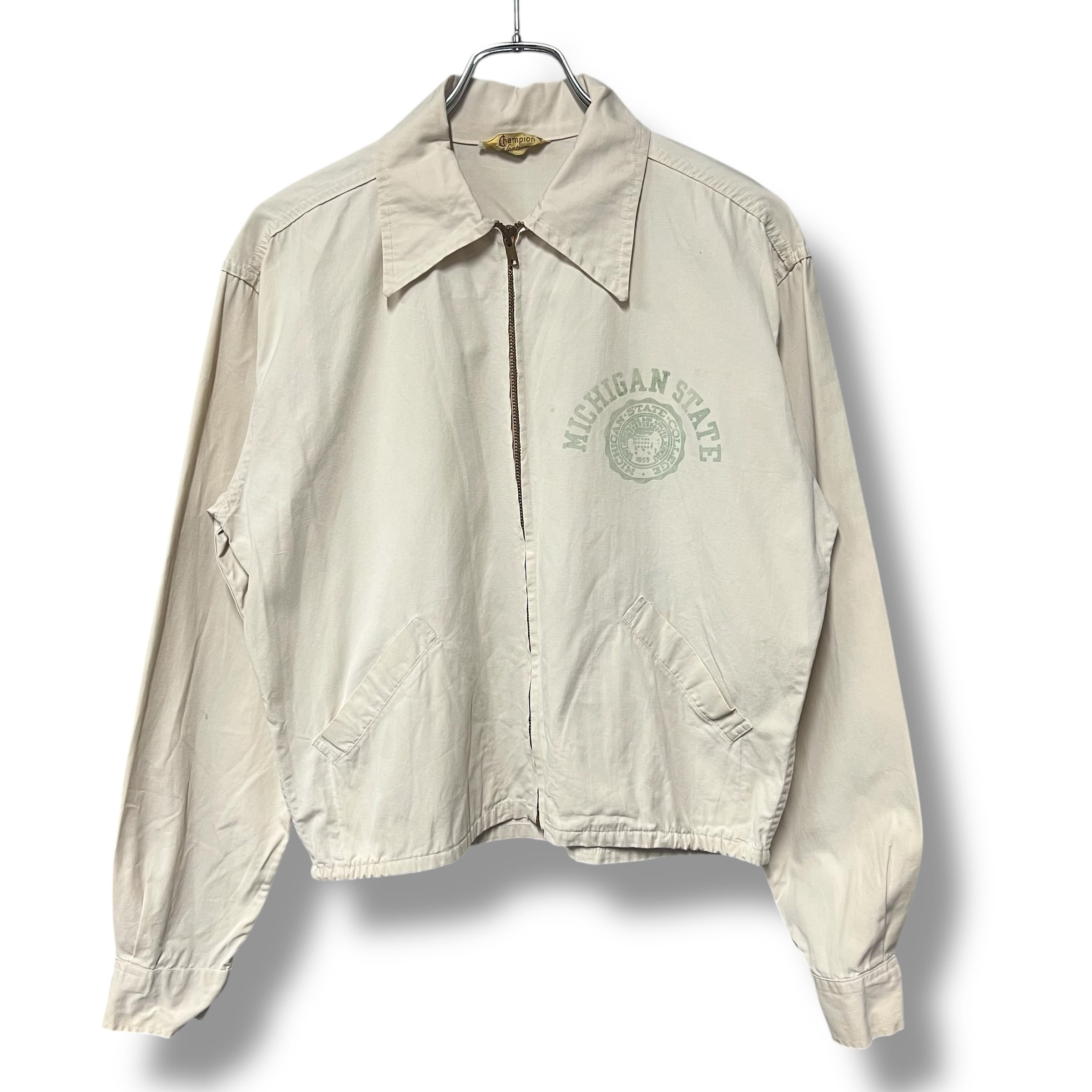 70〜80's sears ダービージャケット L ベージュTALONジップ | 古着屋