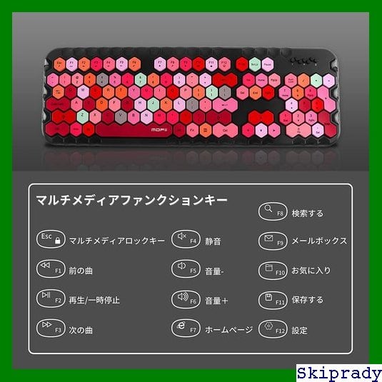 本日限定価格】 ワイヤレスキーボードマウスセット 赤 Mac/Windowsに