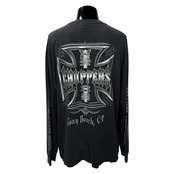 【WEST COAST CHOPPERS】ウエストコーストチョッパーズ "IRON CROSS & LOGO" ロングスリーブTシャツ