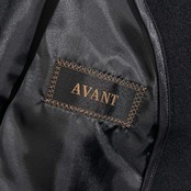 カシミヤ100% AVANT アバン 比翼 ステンカラー コート L/ブラック系 メンズ