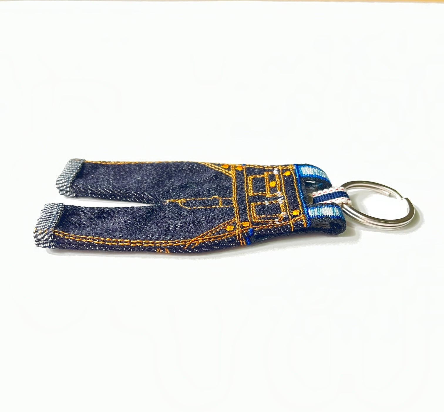 Mini Overalls Keychain” – Kojima Obi Version – | 着物帯・デニム帯