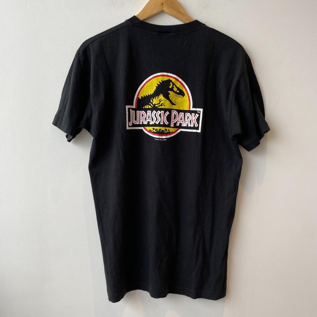 90s vintage ジュラシックパーク　映画t アースカラー　　tシャツ