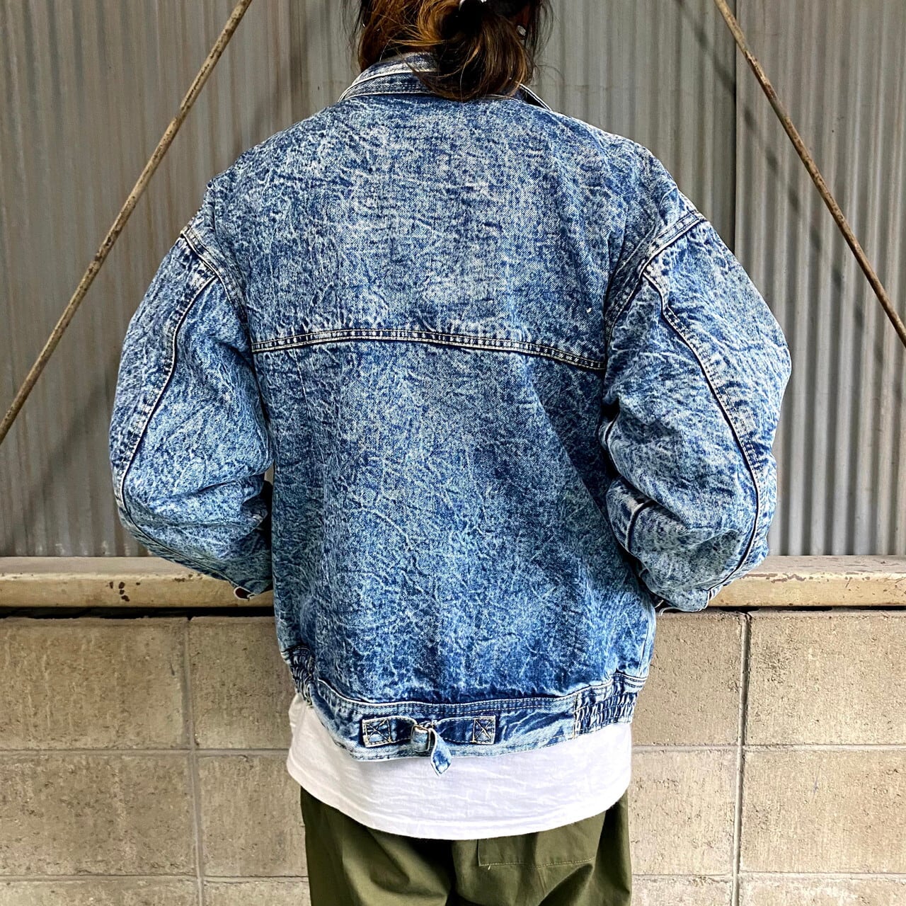 A GARMENT USA 変形デザイン デニムジャケット メンズL相当 レディース  