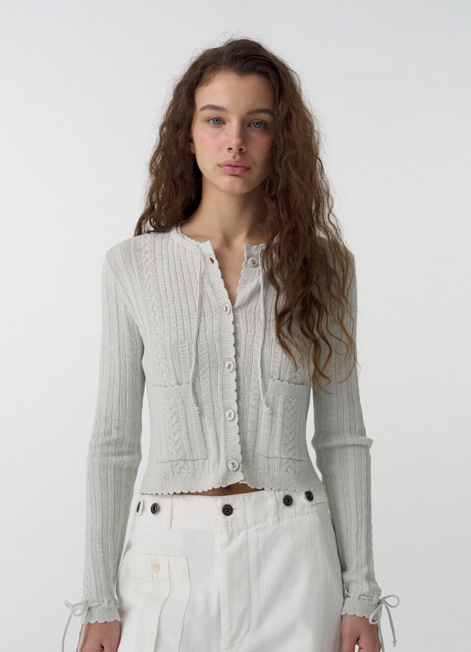 ★The barnnet★バーネット★リボンカーディガン★ミント★新品同様★ The Barnnet] Mint Nellia Ribbon Cardigan 正規品 韓国ブランド 韓国
