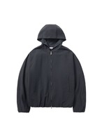 Yausye Washed PU Stand Hoodie