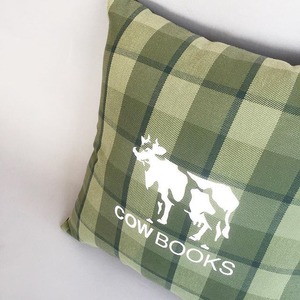 COWBOOKS / READING CUSHION / GREEN CHECK / カウブックス / リーディングクッション / グリーンチェック