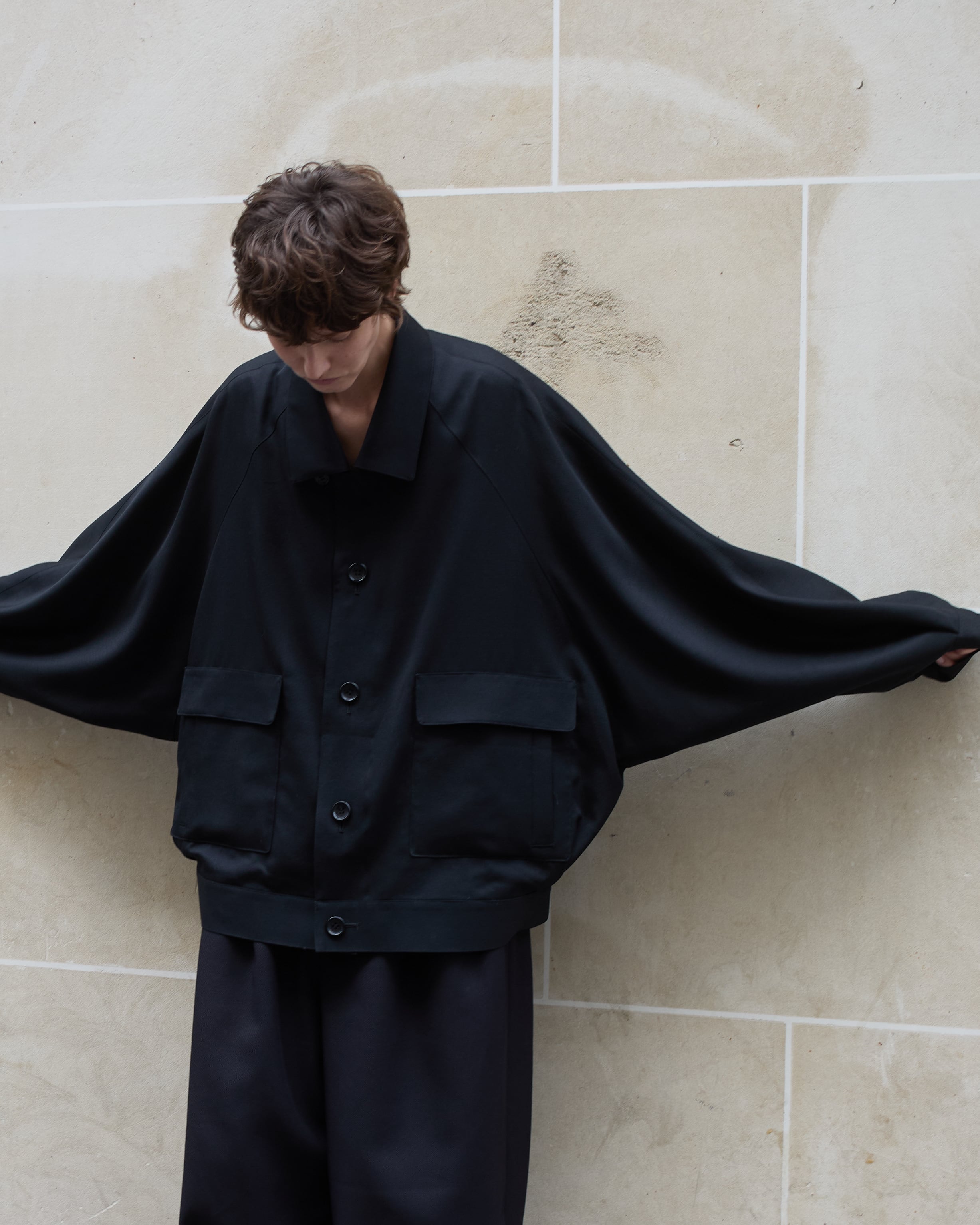 WOOL GABARDINE DOLMAN JACKET made by Antwort | EROTIC