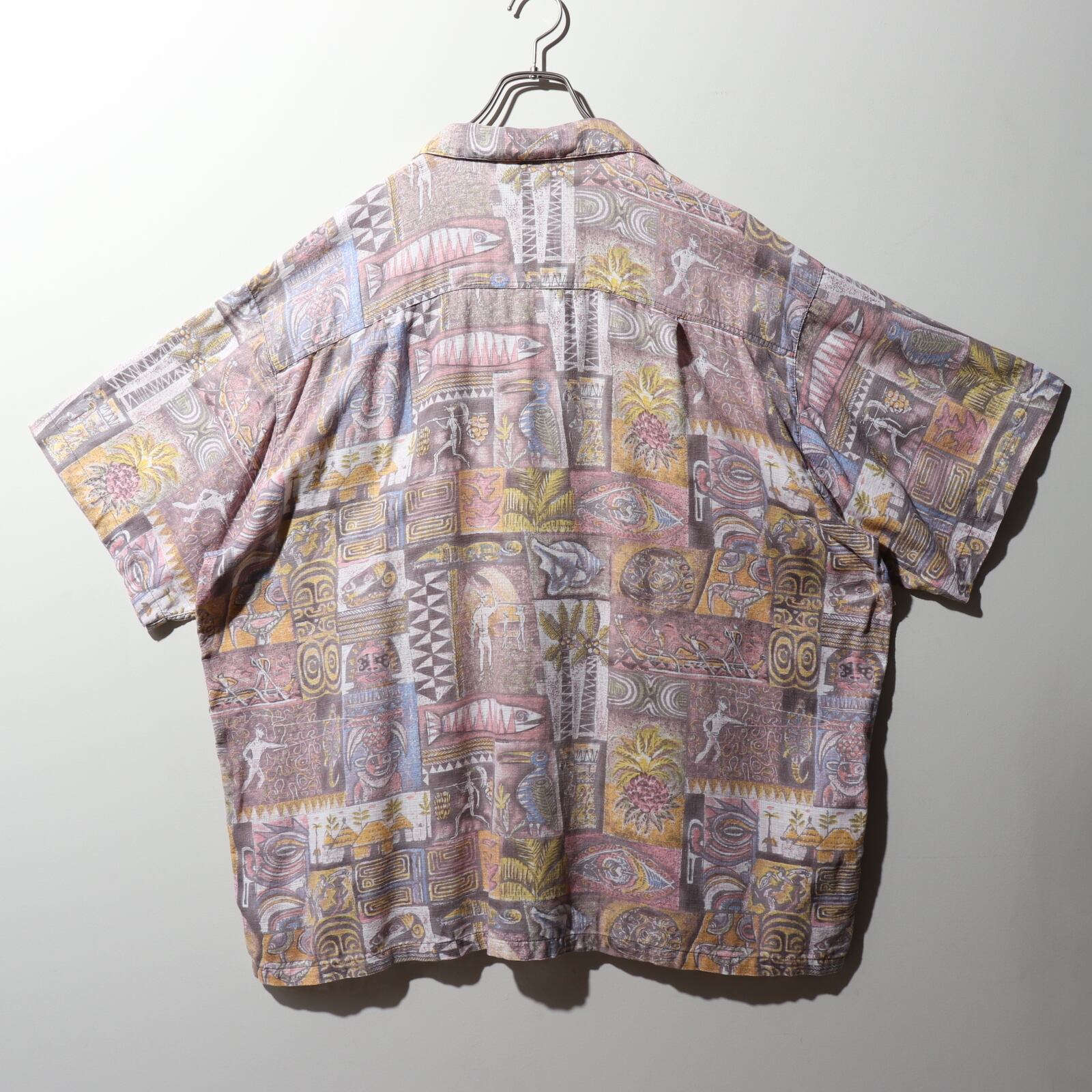 極美品 XL 95年 ACシャツ パタゴニア patagonia 総柄 アロハ 古代壁画 