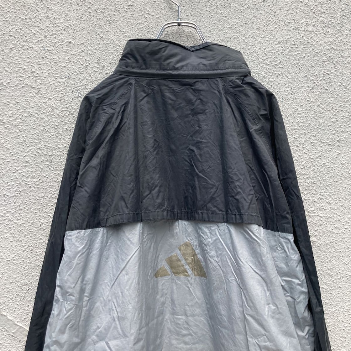 adidas マウンテンパーカー XL グレー ライトブルー ゴールド 