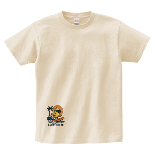 "PACIFIC MOOD"サンセットサーフミニマルTシャツ
