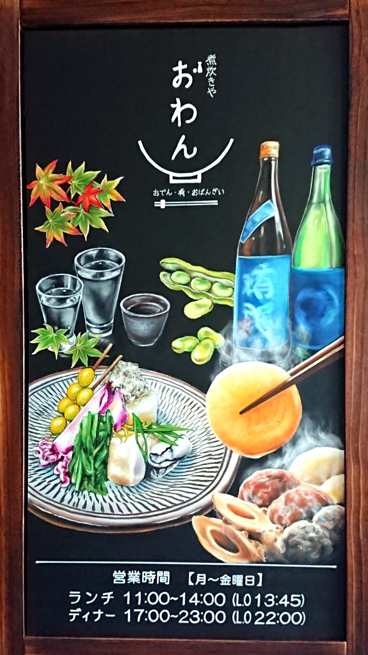 A型看板オーダーメイド『レストラン・カフェ・飲食店チョークアート