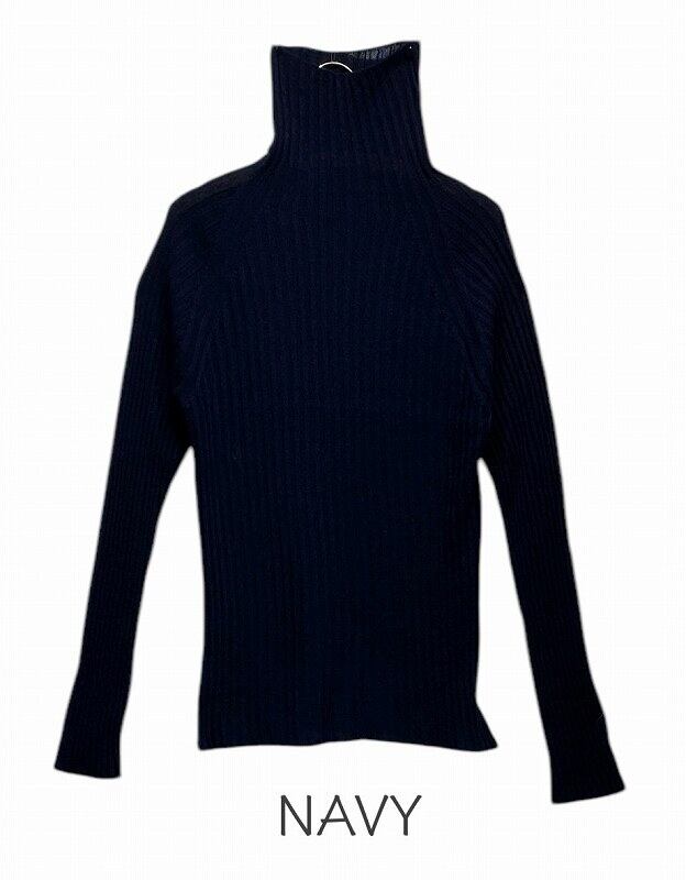 カシミヤシルクワイドリブタートルニット】KNIT193-1 | enrica 公式通販