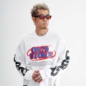 ストリート On79 スケルトンマン ロングTシャツ T433