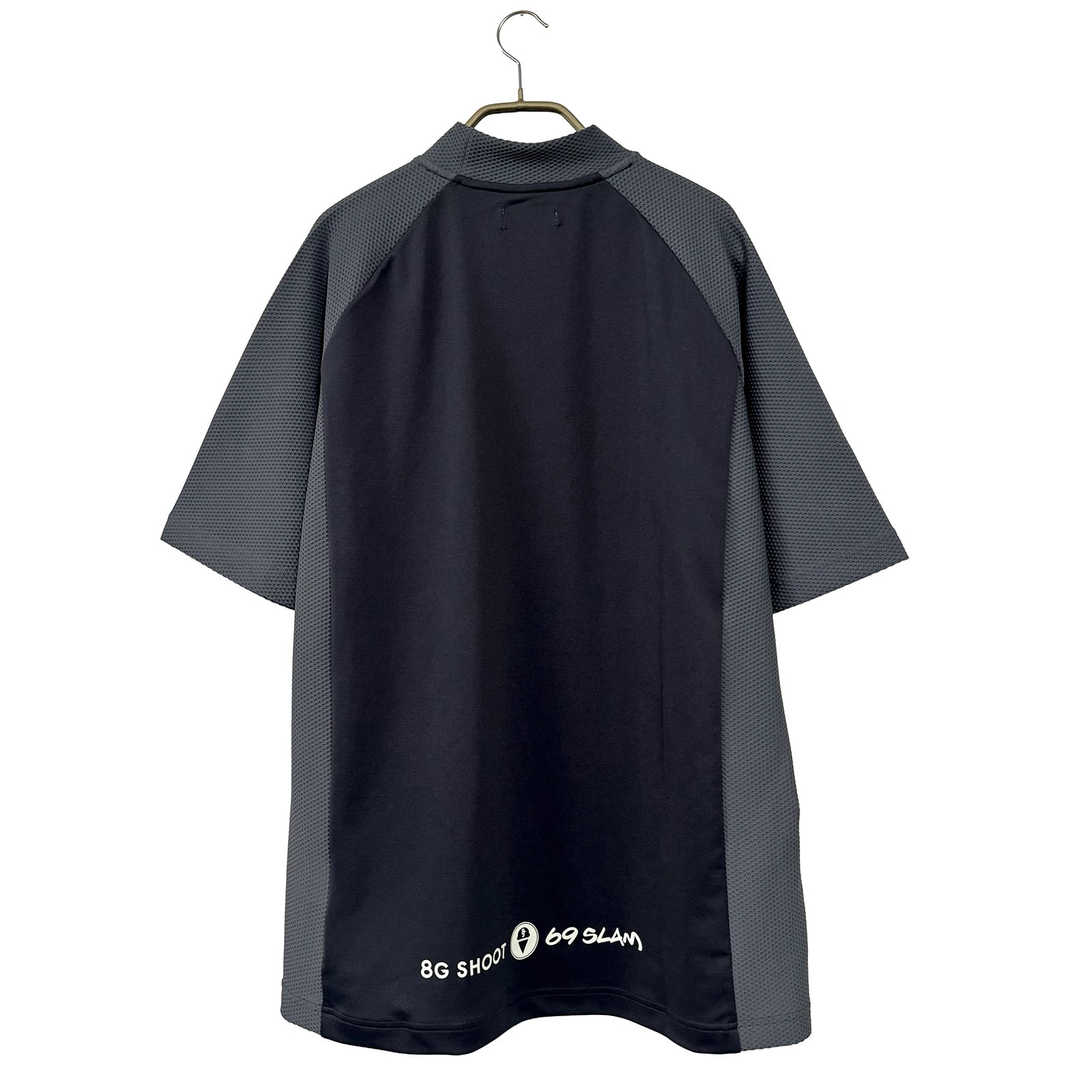 8G SHOOT × 69SLAM MESH SWITCHING MOCK NECK TEE -CHARCOAL- | 8G