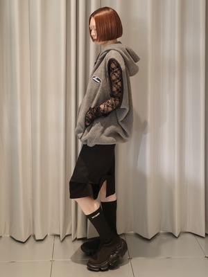 【26AW】WE11DONE ウェルダン / ベスト /   HOODED STRING FLEECE VEST