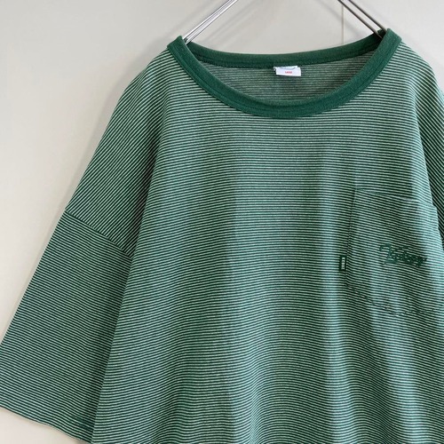 KEBOZ multi border pocket T-shirt size L 配送C　