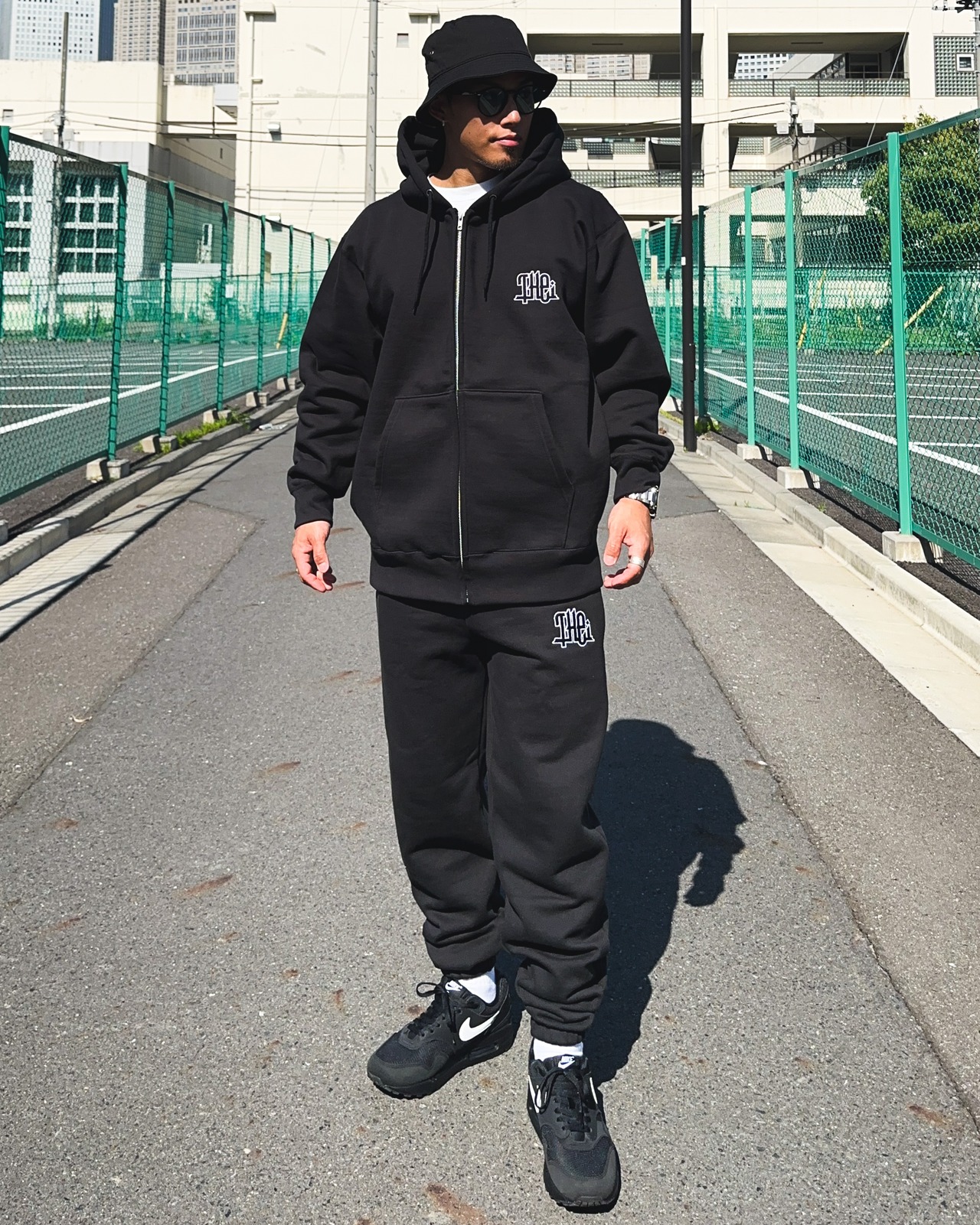 ARABIC-TYPE2 HEAVY WEIGHT SWEAT PANTS - BLACK