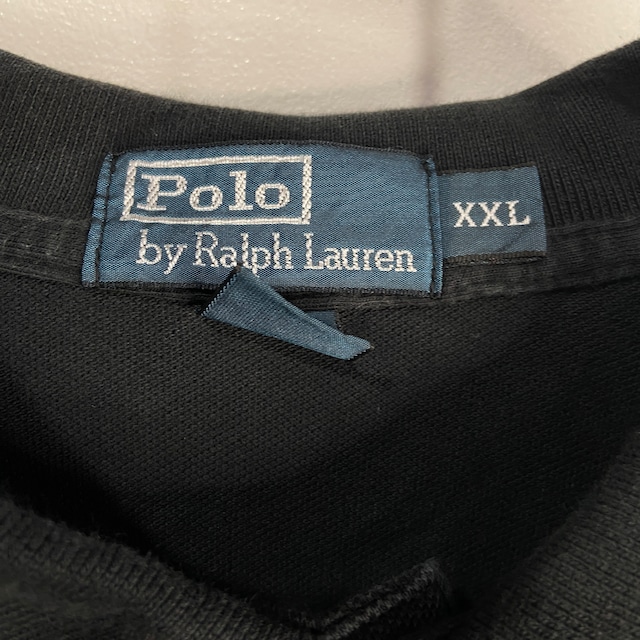 『送料無料』Ralph Lauren 長袖ワンポイントポロシャツ XXL 黒 ビッグサイズ