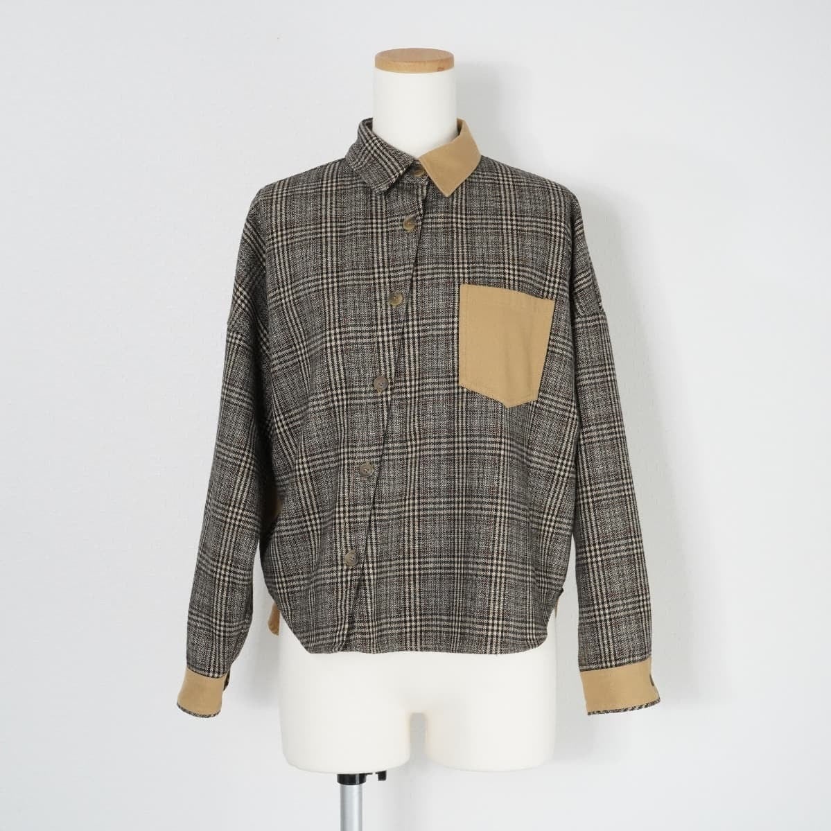 Ameri アメリ CHECK SHIRT JACKET チェックシャツジャケット 切替 トップス 長袖 |  「フクル」ファッションブランドユーズドセレクトショップ powered by BASE