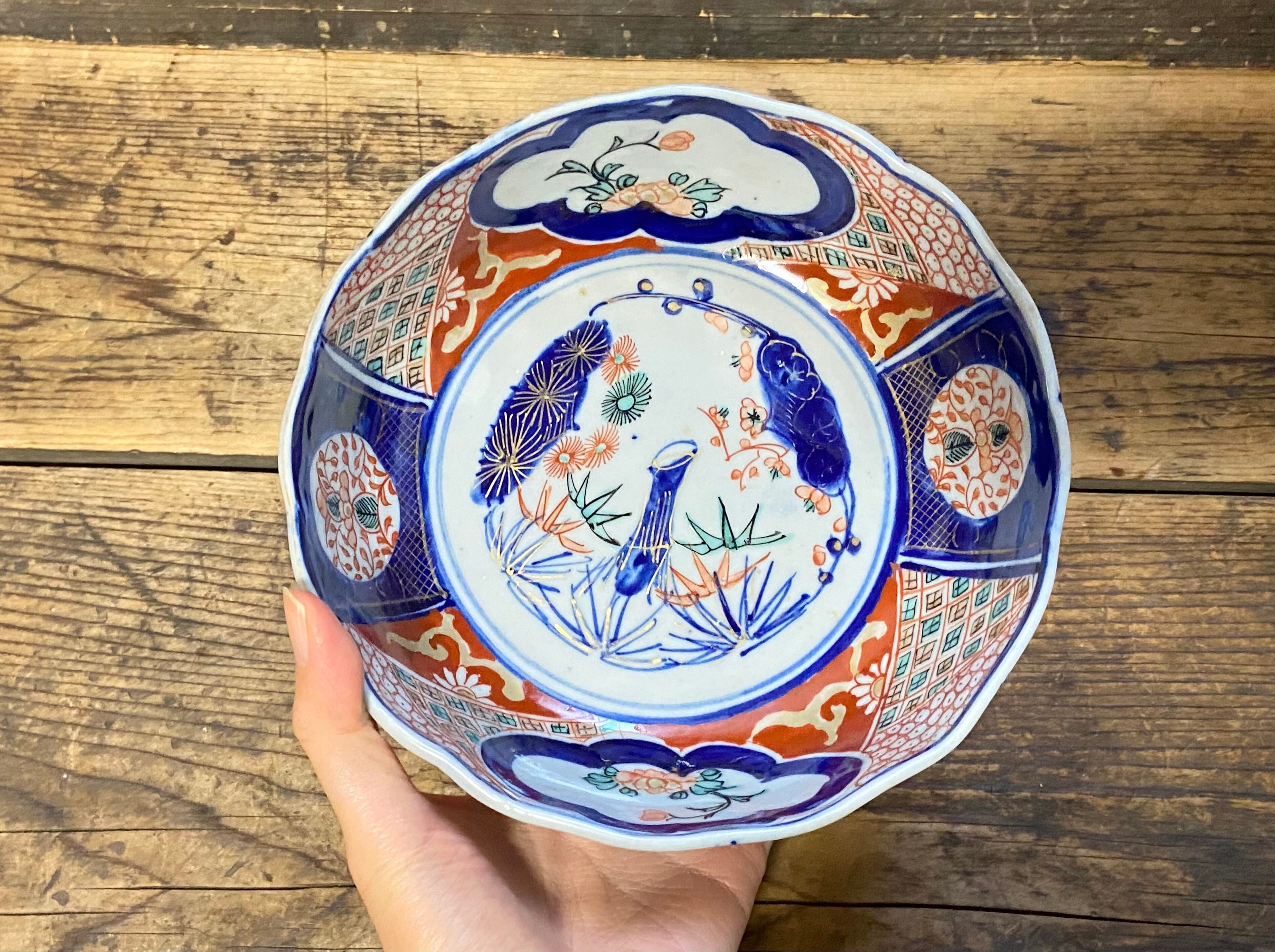 七寸 古伊万里 染付 花唐草文 中皿 | (有)新原美術 能登