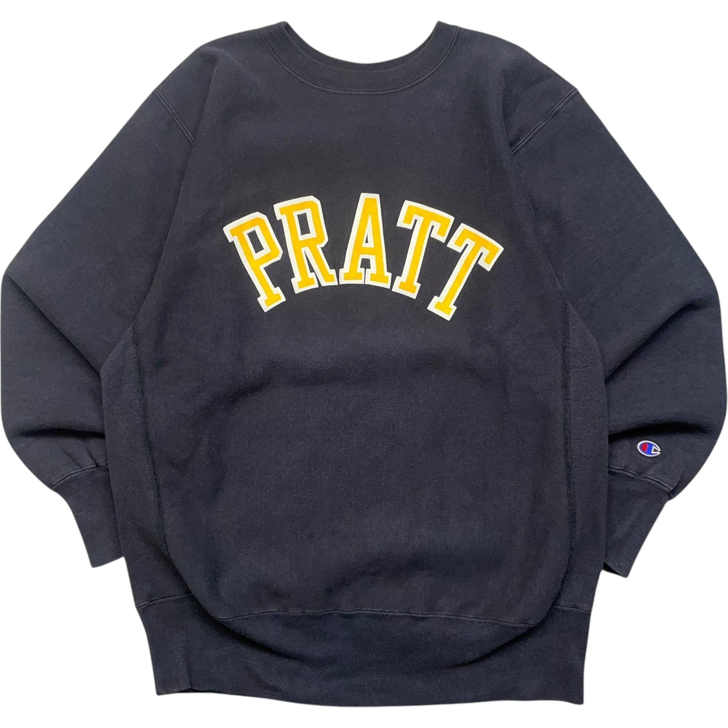 《XL》 champion チャンピオン reverse weaveリバースウィーブ スウェット プリント ブラック USA製 90年代 vintage no.5897