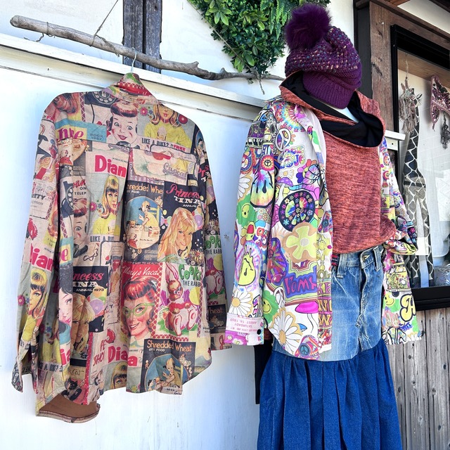 ヒッピースエード調シャツジャケット