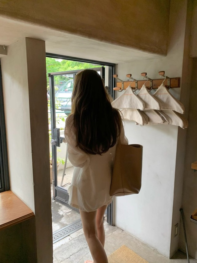 (OUNCE) lose boat  neck  knit