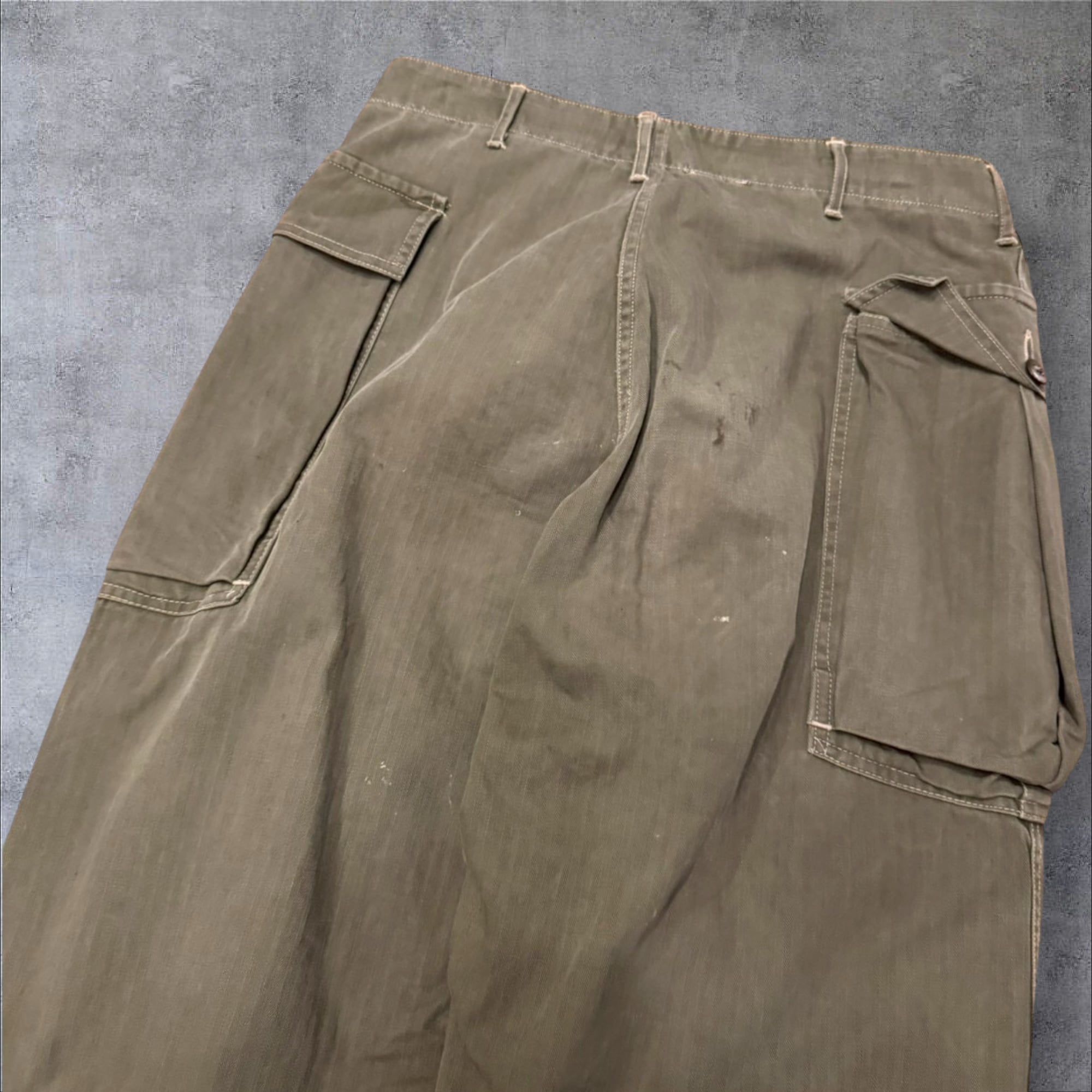 40's U.S.Army M-43 HBT Trousers “尿素ボタン” | spike osu