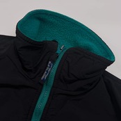 80s USA製 Eddie Bauer エディーバウアー 裏フリース ハイネック ナイロン ジャケット ジャンパー M/ブラック レディースビンテージ
