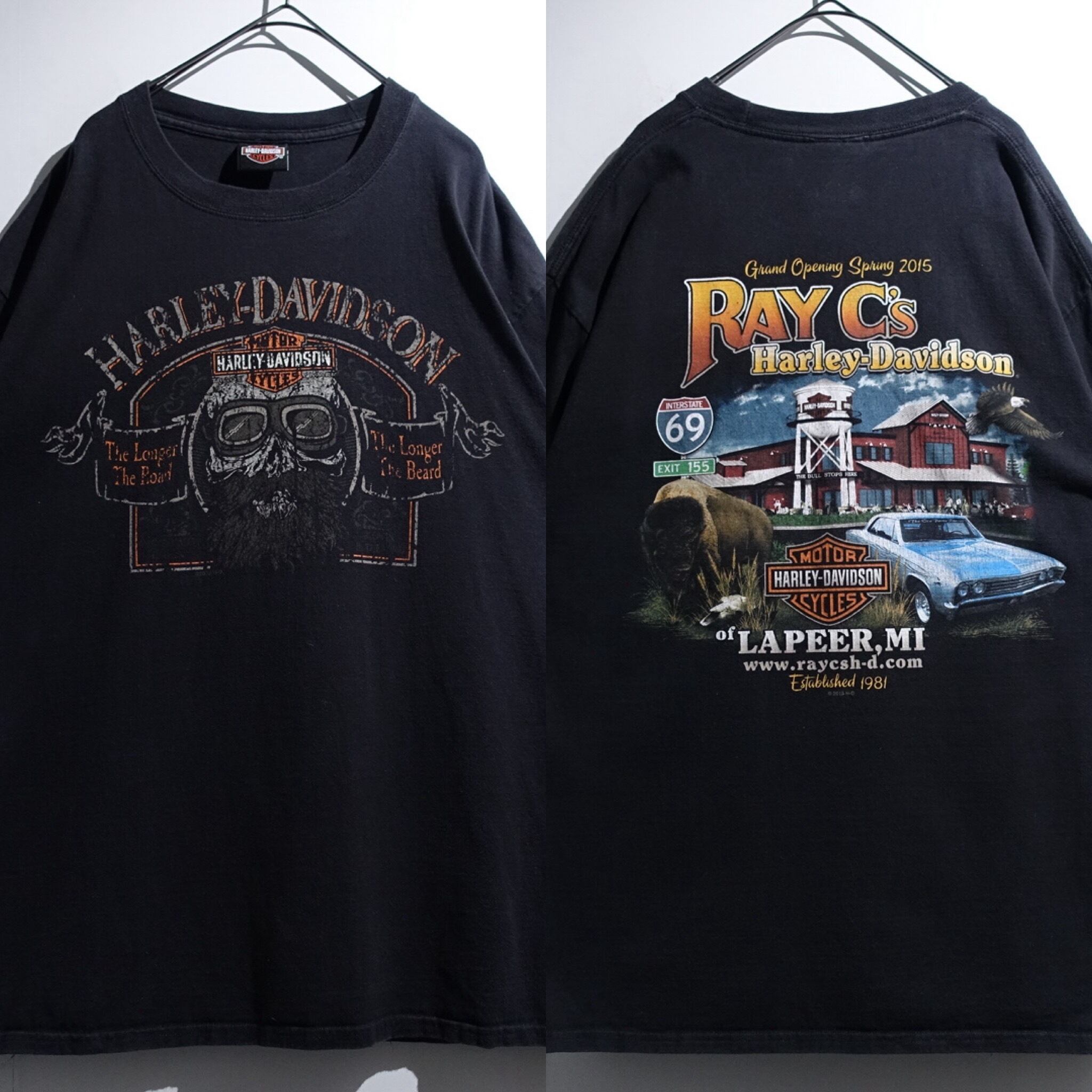 "Harley Davidson" Black Print Design T-shirt