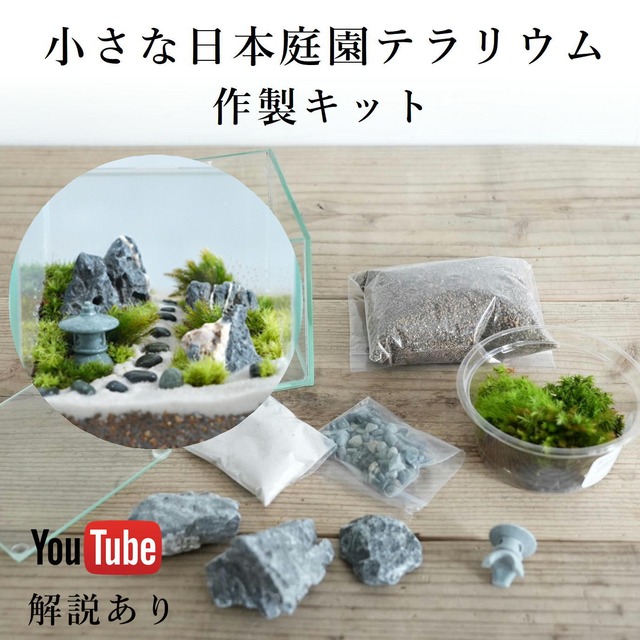 【作製キット】小さな日本庭園の苔テラリウム作製キット　◆動画解説付き