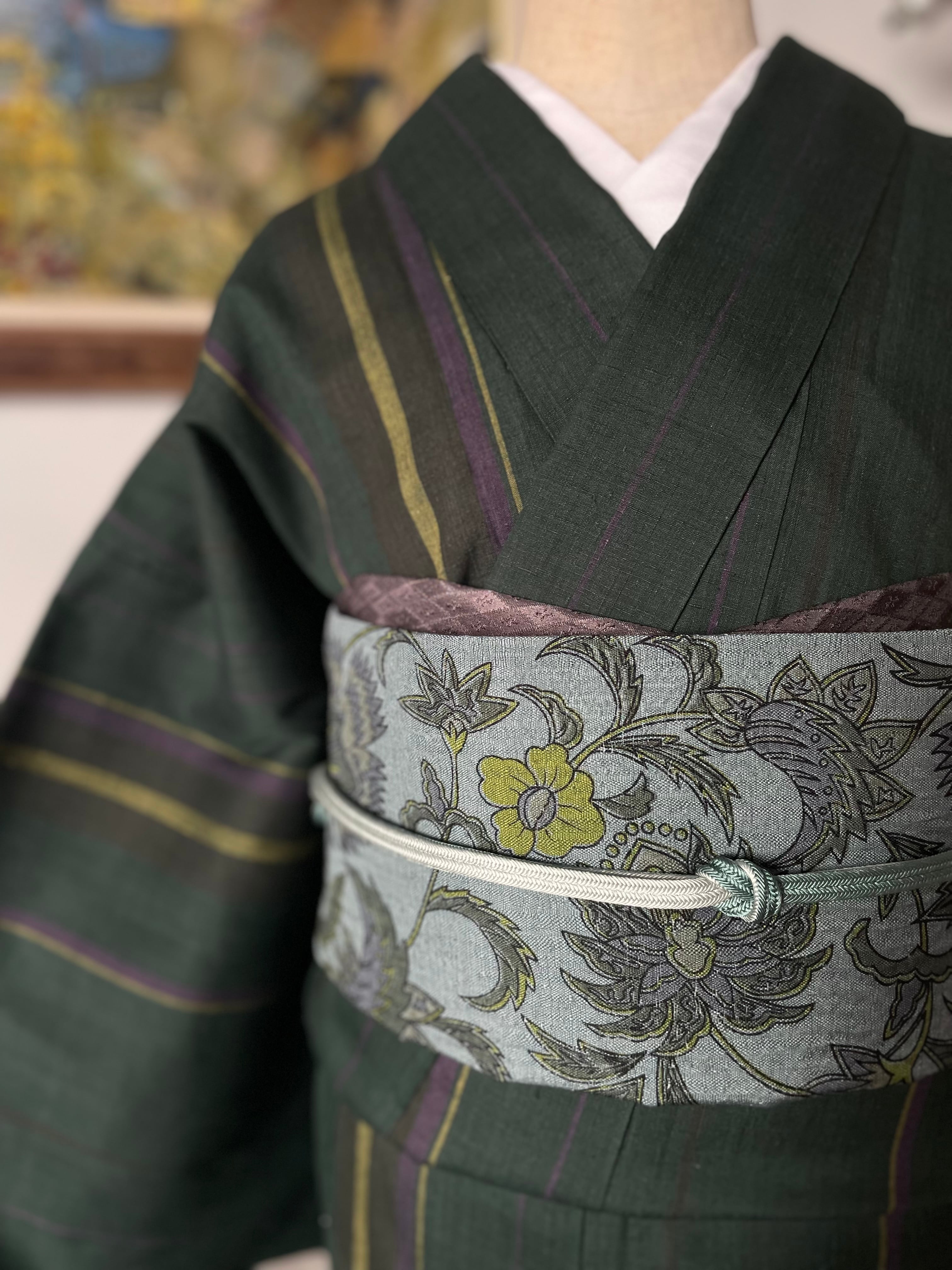 史上最も激安】 O-2542 弥栄織物 西陣 山本富男 伝統工芸士 モダン模様